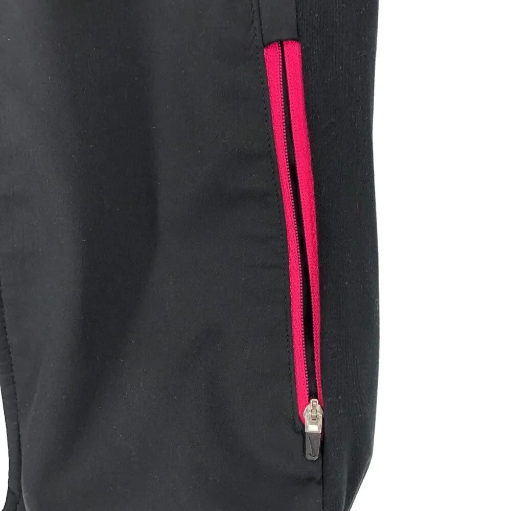 NIKE DRI-FIT BLACK & PINK FULL ZIP PULLOVER JACKET YOUTH SIZE MEDIUM